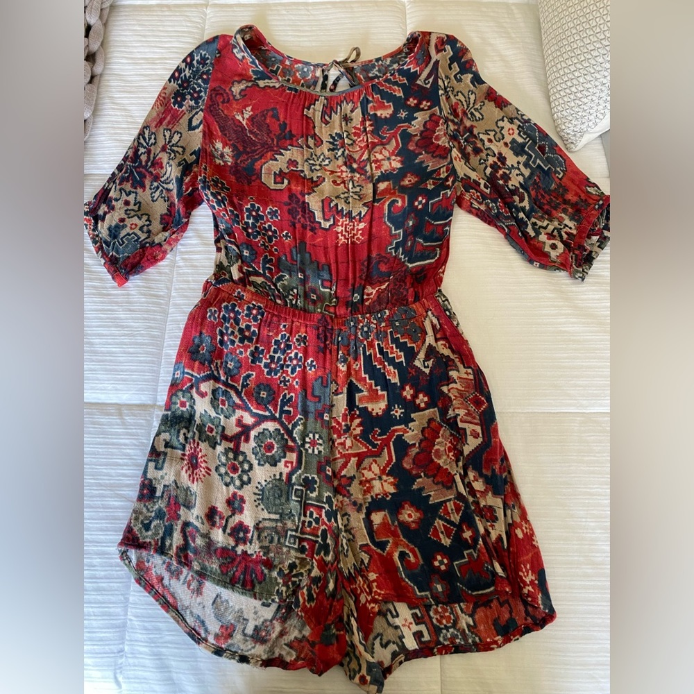 Boho cutout back romper